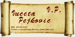 Vuceta Pejković vizit kartica
